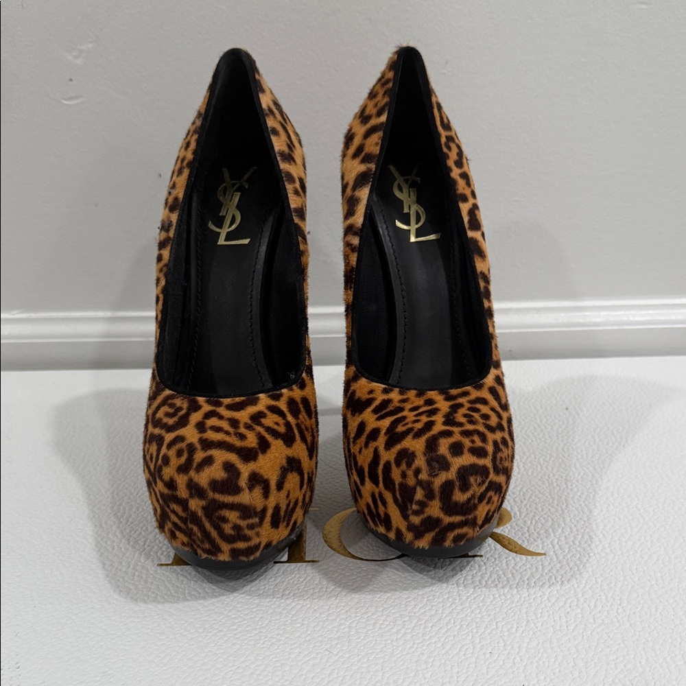 Yves Saint Laurent Brown Leopard Heels